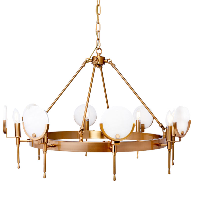 Люстра Levanzo Chandelier 85 Золотой Белое матовое стекло Люстра Levanzo Chandelier 85 Золотой Белое матовое стекло в Грозном | Loft Concept