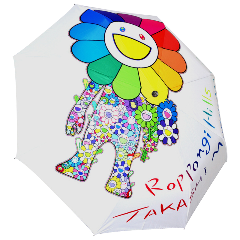 Зонт раскладной TAKASHI MURAKAMI дизайн 004 Белый цвет Белый Мульти Зонт раскладной TAKASHI MURAKAMI дизайн 004 Белый цвет Белый Мульти в Грозном | Loft Concept