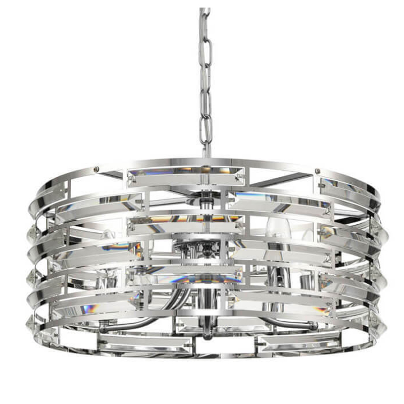 Люстра Chandelier Glass Inserts Хром Люстра Chandelier Glass Inserts Хром в Грозном | Loft Concept
