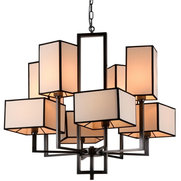 Люстра Cubismus Chandelier 8 Черный Кремовый Люстра Cubismus Chandelier 8 Черный Кремовый в Грозном | Loft Concept