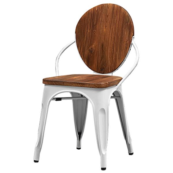 Стул Tolix chair Wooden White Дуб темный Белый Стул Tolix chair Wooden White Дуб темный Белый в Грозном | Loft Concept