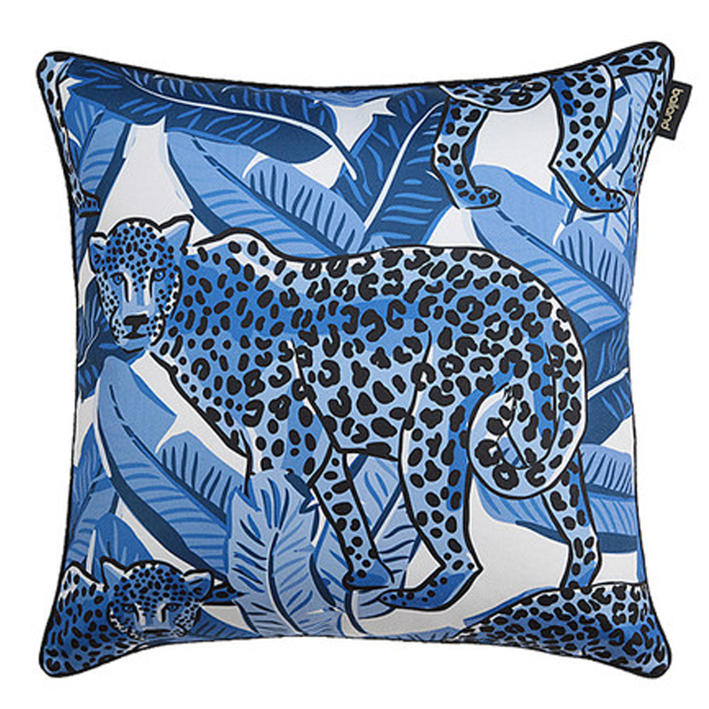 Подушка Pillow Indigo leopard Синий Белый Подушка Pillow Indigo leopard Синий Белый в Грозном | Loft Concept