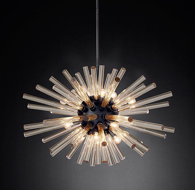 Светильник Crystal Starburst Chandelier Elliptical Черный Светильник Crystal Starburst Chandelier Elliptical Черный в Грозном | Loft Concept