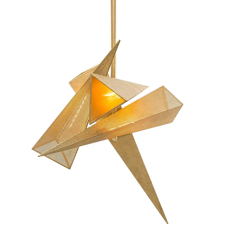 Люстра Susan Hornbeak TRYSTAN CHANDELIER - Gold Leafed Perforated Steel Pyramids Gold Золотой Люстра Susan Hornbeak TRYSTAN CHANDELIER - Gold Leafed Perforated Steel Pyramids Gold Золотой в Грозном | Loft Concept