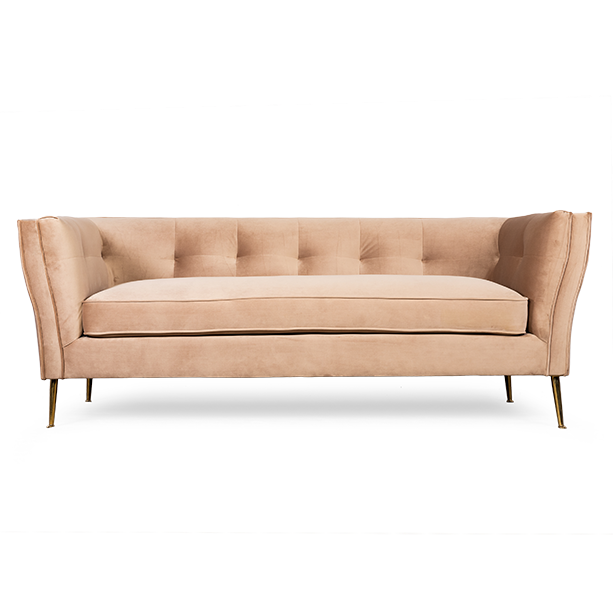 Диван трехместный Flatter beige Бежево-серый Диван трехместный Flatter beige Бежево-серый в Грозном | Loft Concept