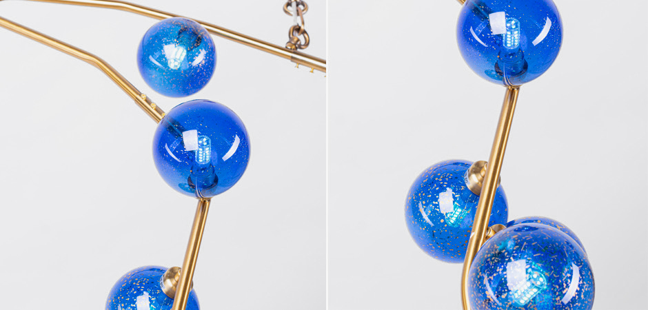 Люстра 8-GLOBE CHERRYBOMB CHANDELIER blue Люстра 8-GLOBE CHERRYBOMB CHANDELIER blue - Loft-Concept в Грозном