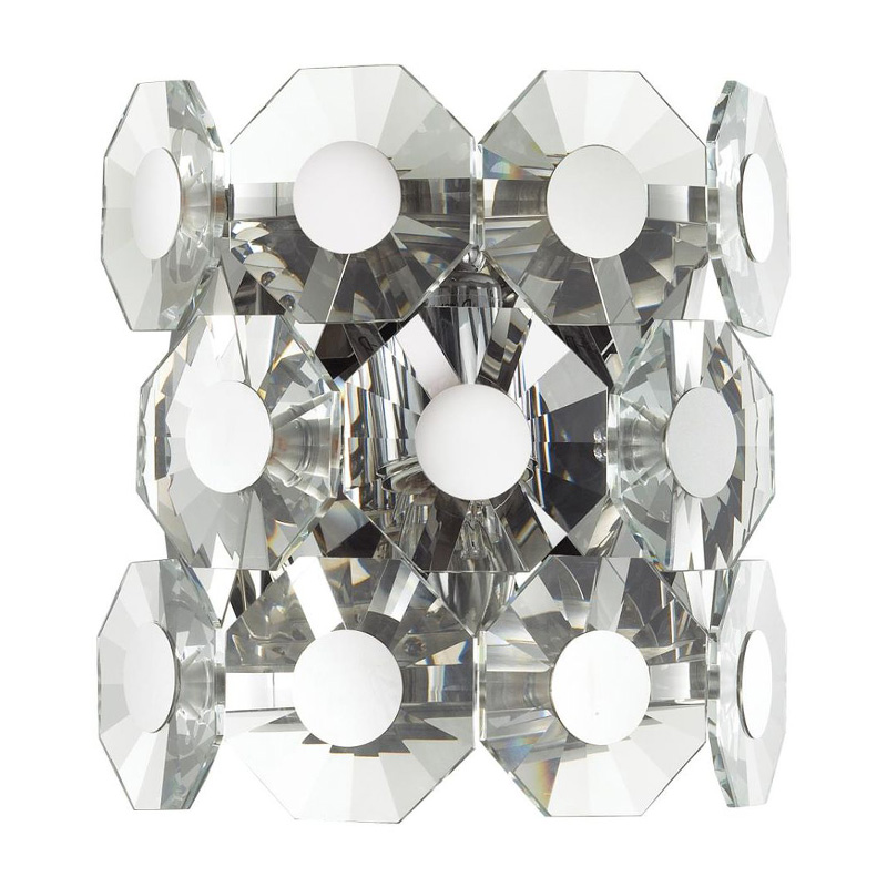 Бра Crystal Octagons Chrome Хром Прозрачное Стекло Бра Crystal Octagons Chrome Хром Прозрачное Стекло в Грозном | Loft Concept