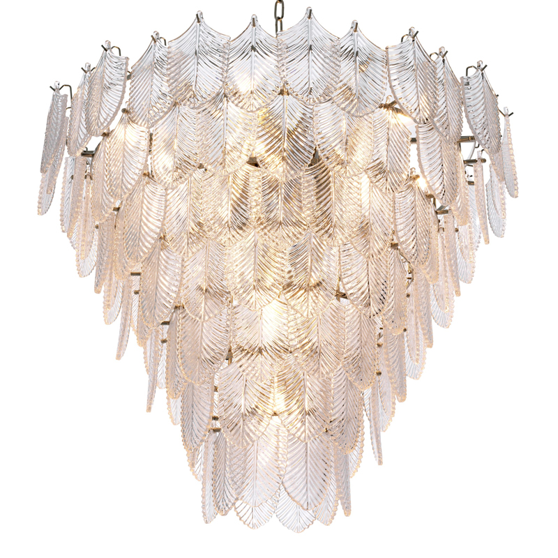 Люстра Eichholtz Chandelier Verbier L clear Никель Прозрачный Люстра Eichholtz Chandelier Verbier L clear Никель Прозрачный в Грозном | Loft Concept
