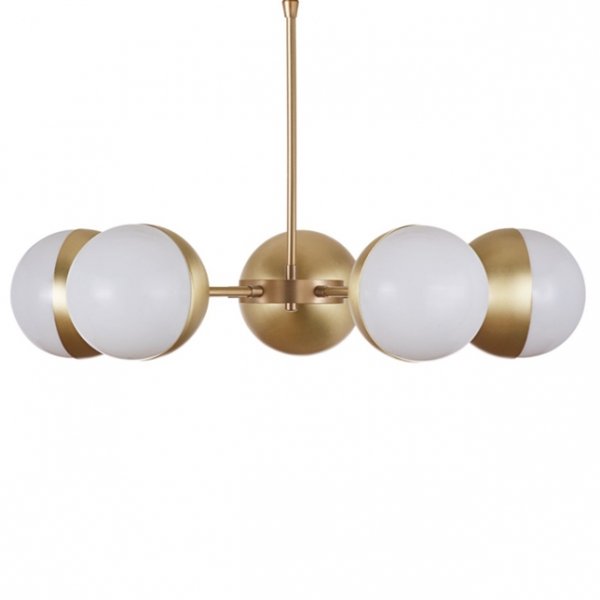 Подвесной светильник Copper Light Chandelier 5 Белый Латунь в Грозном | Loft Concept 