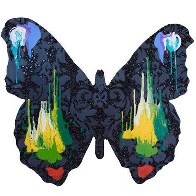 Картина “Black Damask Dramafly Cut Out” Мульти Картина “Black Damask Dramafly Cut Out” Мульти в Грозном | Loft Concept