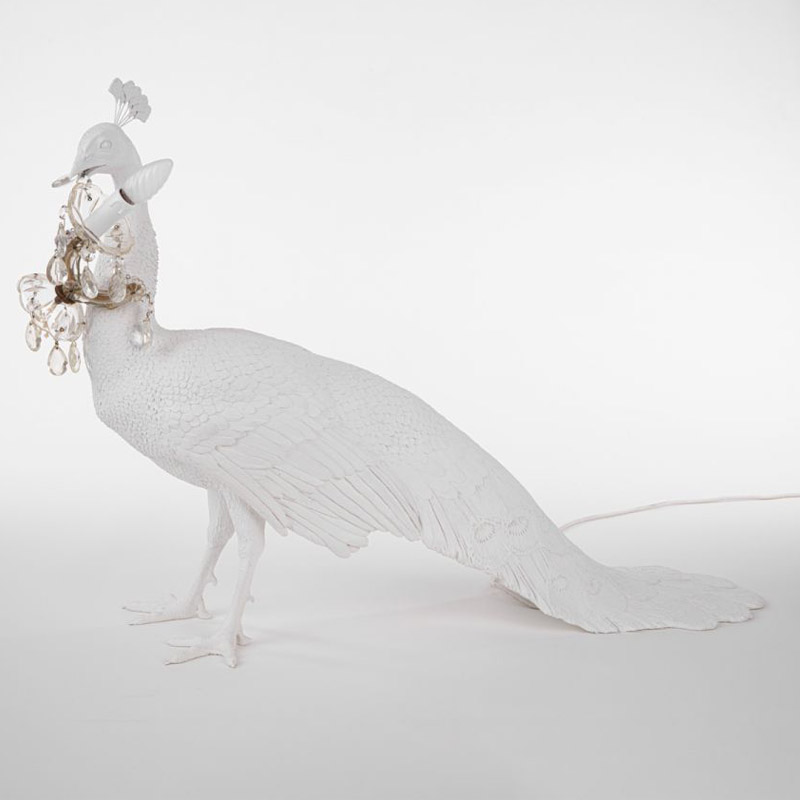 Настольная лампа Seletti Peacock Led Lamp Белый Настольная лампа Seletti Peacock Led Lamp Белый в Грозном | Loft Concept