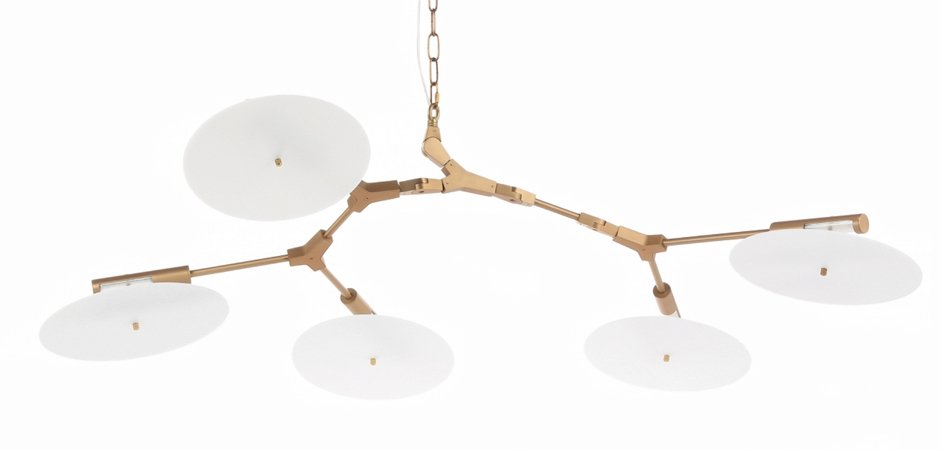 Люстра White Disc 5 ламп Люстра White Disc 5 ламп - Loft-Concept в Грозном