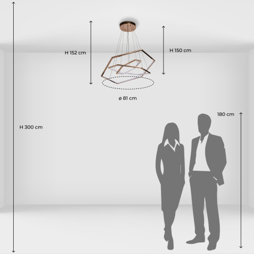 Люстра с 3-мя подвесами в виде шестиугольников Hexagon Horizontal в Грозном