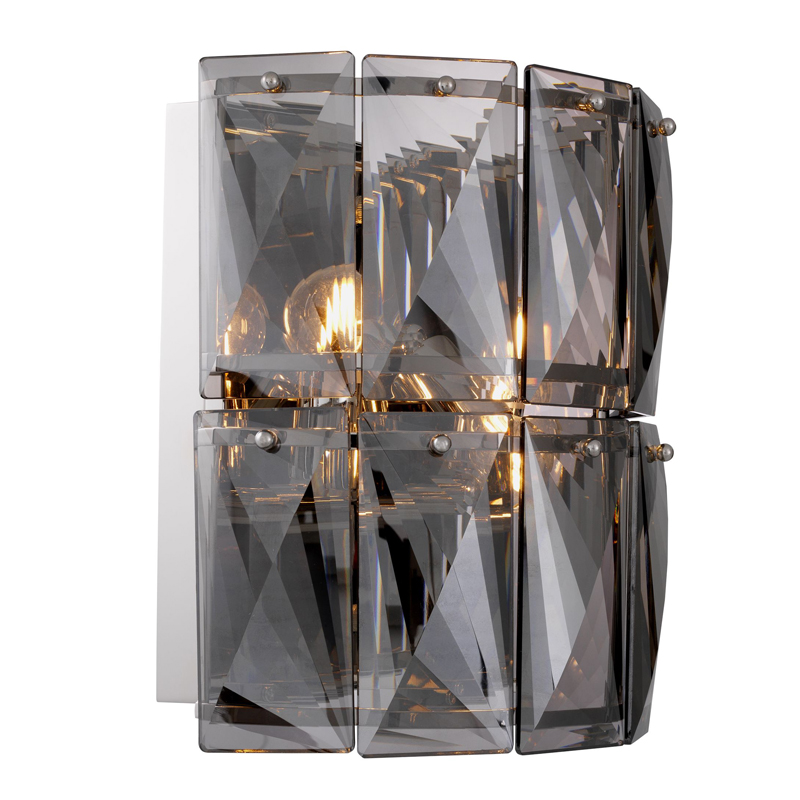 Бра Wall Lamp Amazone smoke Никель Стекло Смок Бра Wall Lamp Amazone smoke Никель Стекло Смок в Грозном | Loft Concept