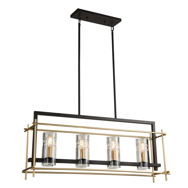 Подвесной светильник Brass Glass Pendant 4 Черный Латунь Подвесной светильник Brass Glass Pendant 4 Черный Латунь в Грозном | Loft Concept
