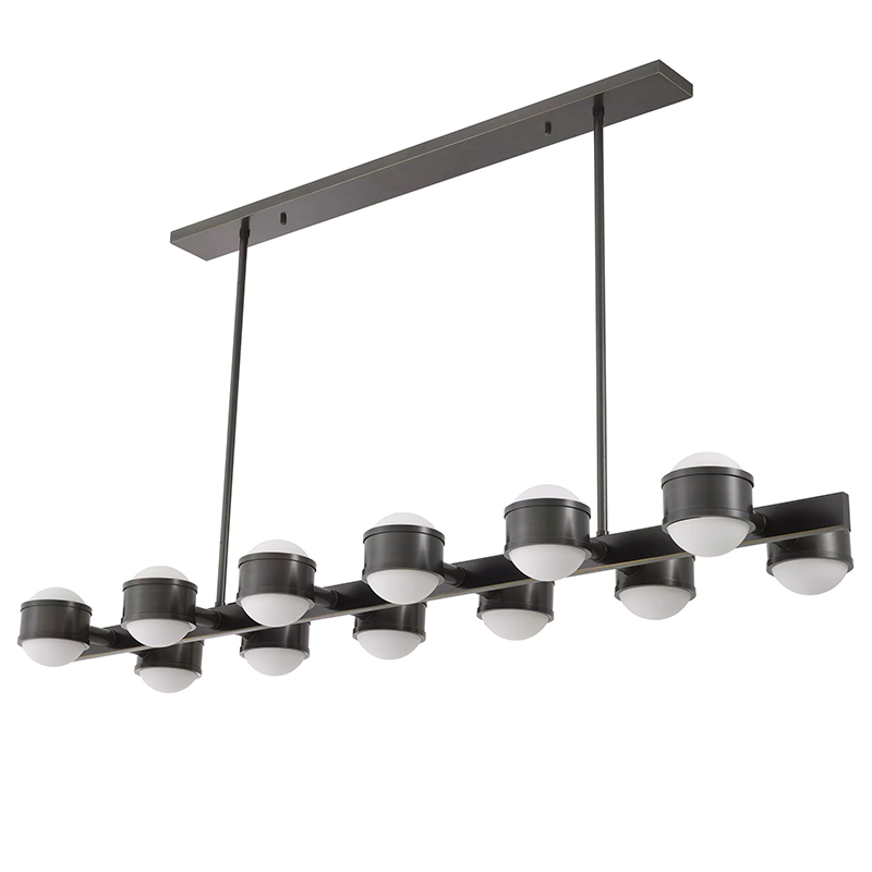 Люстра Eichholtz Chandelier Aldo Черный Темная бронза Белый Люстра Eichholtz Chandelier Aldo Черный Темная бронза Белый в Грозном | Loft Concept