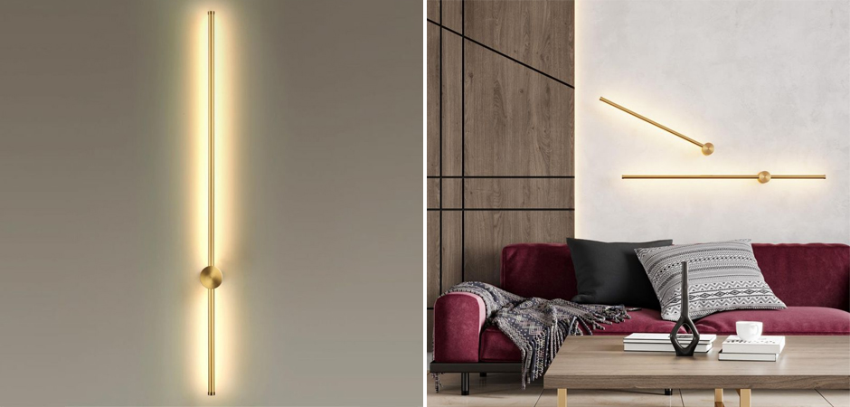 Бра светодиодное Trumpet tube Gold 100см Бра светодиодное Trumpet tube Gold 100см - Loft-Concept в Грозном