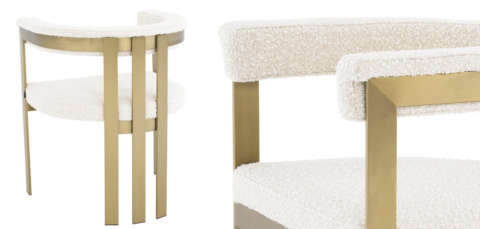 Стул Eichholtz Dining Chair Clubhouse boucle cream Стул Eichholtz Dining Chair Clubhouse boucle cream - Loft-Concept в Грозном