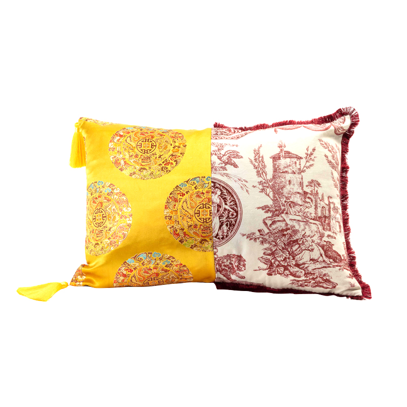 Подушка Hybrid Cushion Ottavia Белый Красный Желтый Подушка Hybrid Cushion Ottavia Белый Красный Желтый в Грозном | Loft Concept