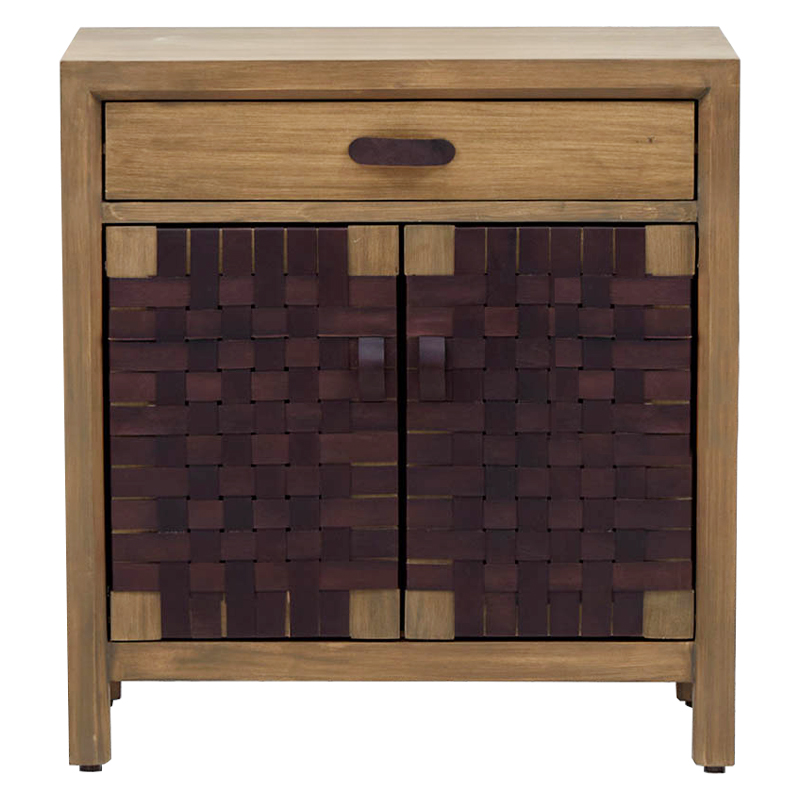 Комод Braided Leather Wood Chest of Drawers M Коричневый Древесина Комод Braided Leather Wood Chest of Drawers M Коричневый Древесина в Грозном | Loft Concept