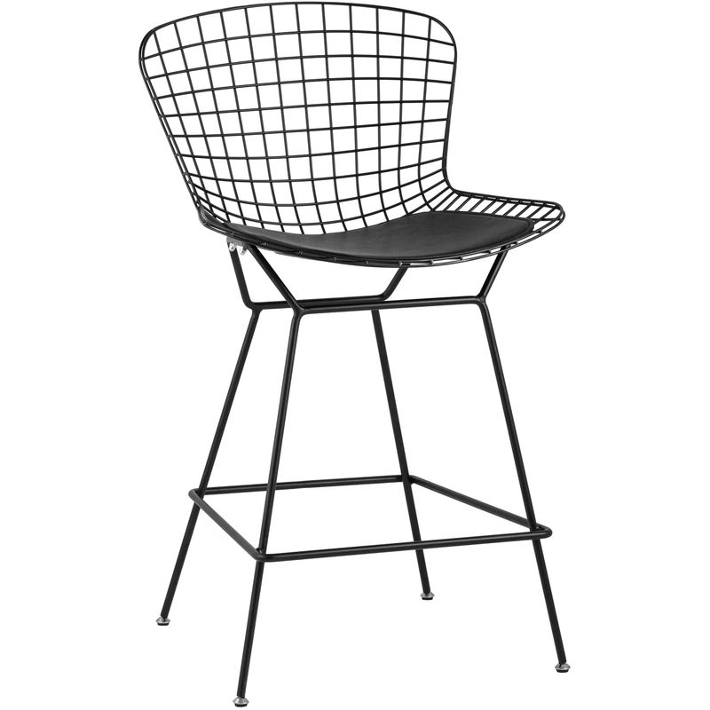 Полубарный стул Bertoia Barstool Черный Матовый Металл Черный Полубарный стул Bertoia Barstool Черный Матовый Металл Черный в Грозном | Loft Concept