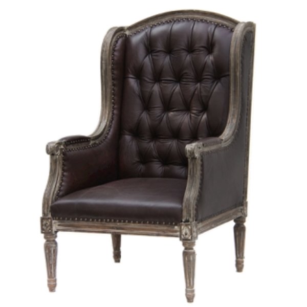 Кожаное кресло English Wingback chair Кожаное кресло English Wingback chair в Грозном | Loft Concept
