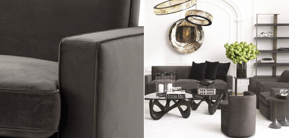 Диван Eichholtz Sofa Edmond grey Диван Eichholtz Sofa Edmond grey - Loft-Concept в Грозном