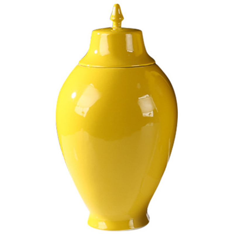 Ваза с крышкой Ceramic Yellow Vase Желтый Ваза с крышкой Ceramic Yellow Vase Желтый в Грозном | Loft Concept