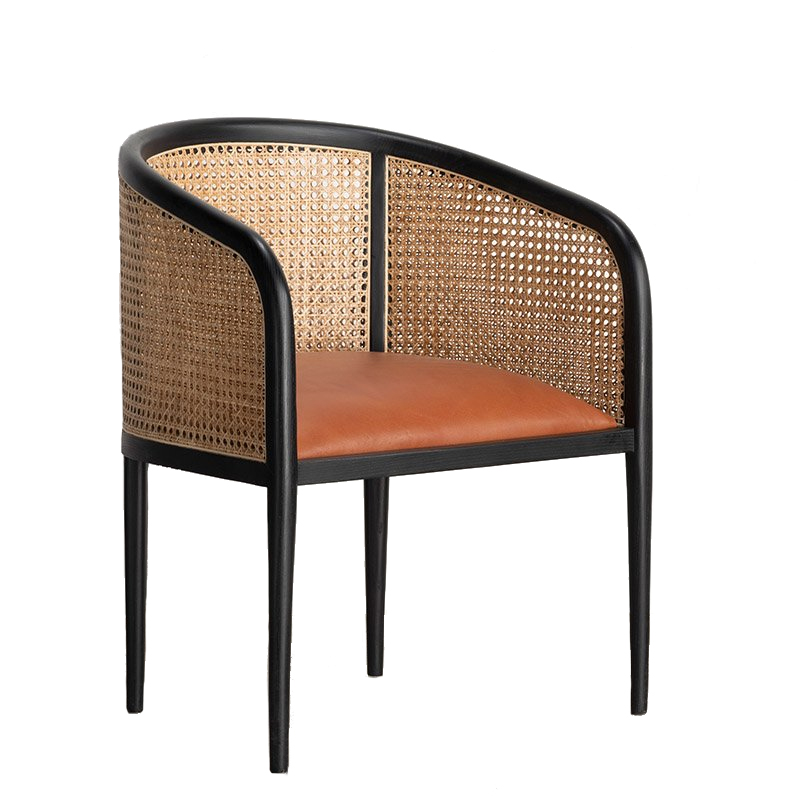 Кресло Rattan Decor Chair Terracotta Черный Терракотовый Бежевый Кресло Rattan Decor Chair Terracotta Черный Терракотовый Бежевый в Грозном | Loft Concept