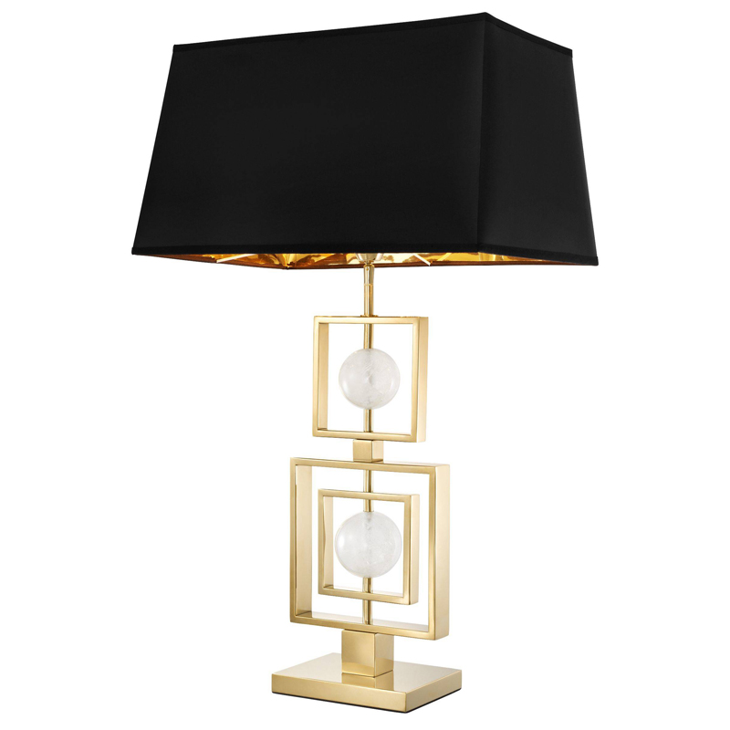 Настольная лампа Eichholtz Table Lamp Avola Золотой Черный Прозрачный белый Настольная лампа Eichholtz Table Lamp Avola Золотой Черный Прозрачный белый в Грозном | Loft Concept