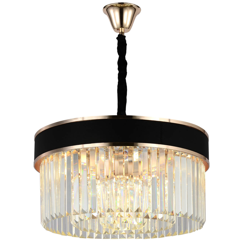 Люстра Holi Elegant With Golden Line light D 50 Черный Прозрачное Стекло Люстра Holi Elegant With Golden Line light D 50 Черный Прозрачное Стекло в Грозном | Loft Concept