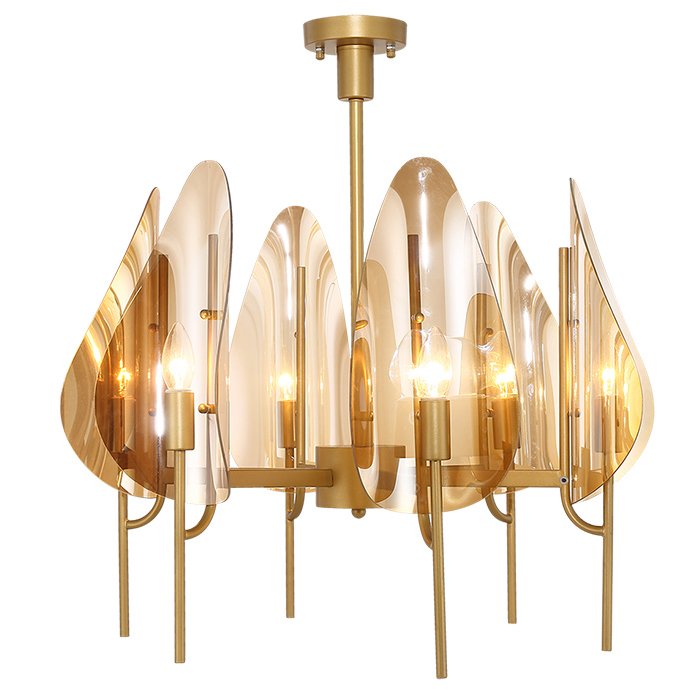Люстра Chandelier Max Ingrand Fontana Arte Amber glass Золотой Янтарь (Amber) Люстра Chandelier Max Ingrand Fontana Arte Amber glass Золотой Янтарь (Amber) в Грозном | Loft Concept