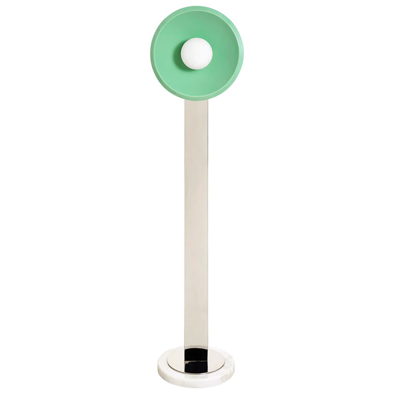 Торшер PEGGY FLOOR LAMP Бирюзовый Зеленый шалфей Белый Мрамор Bianco Никель Торшер PEGGY FLOOR LAMP Бирюзовый Зеленый шалфей Белый Мрамор Bianco Никель в Грозном | Loft Concept