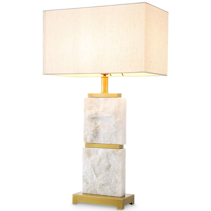 Настольная лампа Eichholtz Table Lamp Newton L Marble Кремовый Латунь Белый Мрамор Bianco Настольная лампа Eichholtz Table Lamp Newton L Marble Кремовый Латунь Белый Мрамор Bianco в Грозном | Loft Concept