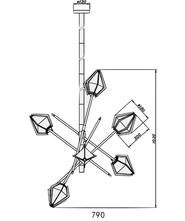 Люстра HARLOW Small Chandelier Gabriel Scott Люстра HARLOW Small Chandelier Gabriel Scott в Грозном