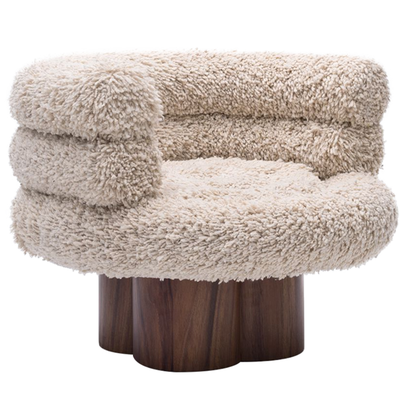 Дизайнерское кресло Cosy Amchair Бежевый Коричневый Дизайнерское кресло Cosy Amchair Бежевый Коричневый в Грозном | Loft Concept