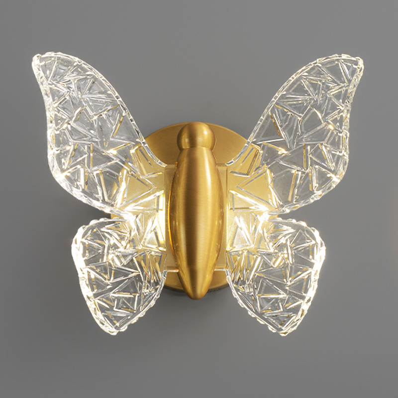 Бра Butterfly Wall Lamp Н Латунь Прозрачный Бра Butterfly Wall Lamp Н Латунь Прозрачный в Грозном | Loft Concept