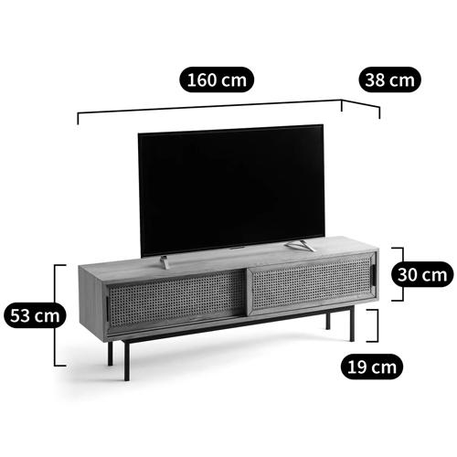 ТВ-тумба с плетеным декором Tate Wicker TV Stand ТВ-тумба с плетеным декором Tate Wicker TV Stand в Грозном
