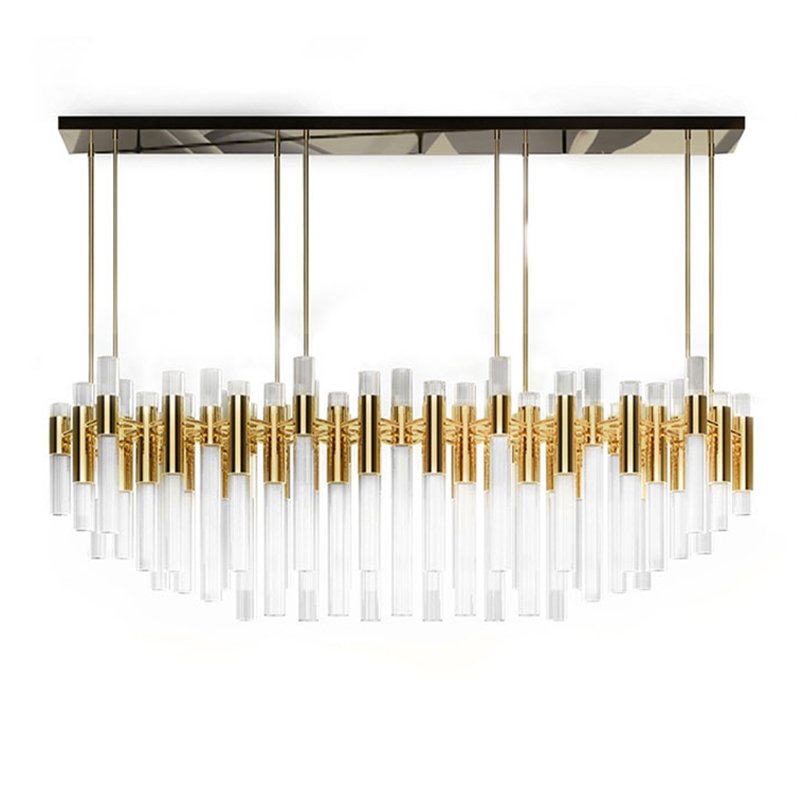 Люстра Luxxu Waterfall Rectangular suspension Глянцевое золото Прозрачное Стекло Люстра Luxxu Waterfall Rectangular suspension Глянцевое золото Прозрачное Стекло в Грозном | Loft Concept