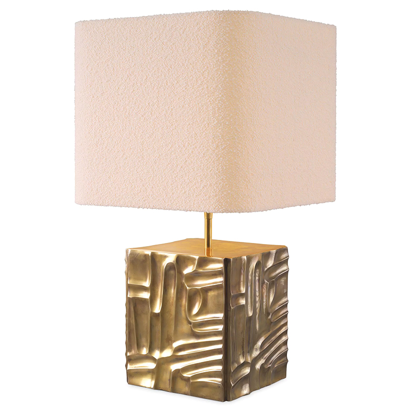 Настольная лампа Eichholtz Table Lamp Oregon Bouclé Латунь Белый Настольная лампа Eichholtz Table Lamp Oregon Bouclé Латунь Белый в Грозном | Loft Concept