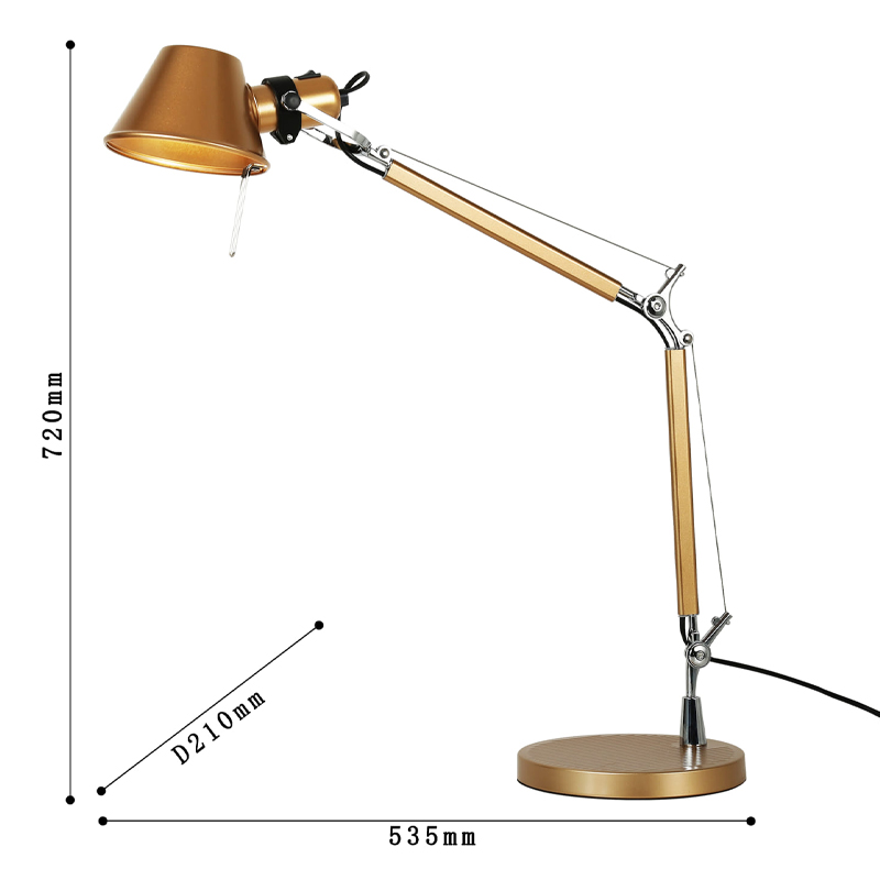 Настольная лампа золотого цвета Artemide в Грозном