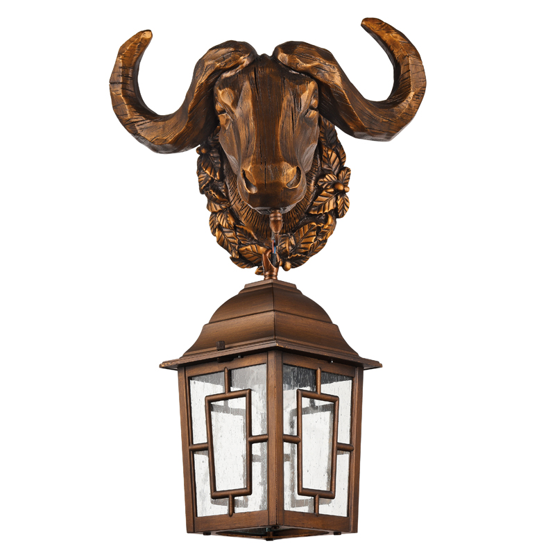Уличный светильник Bull Lantern Коричневый винтаж Прозрачное Стекло Уличный светильник Bull Lantern Коричневый винтаж Прозрачное Стекло в Грозном | Loft Concept