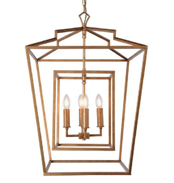 Подвесные светильники Darlana Lantern Chandelier Золотой Подвесные светильники Darlana Lantern Chandelier Золотой в Грозном | Loft Concept