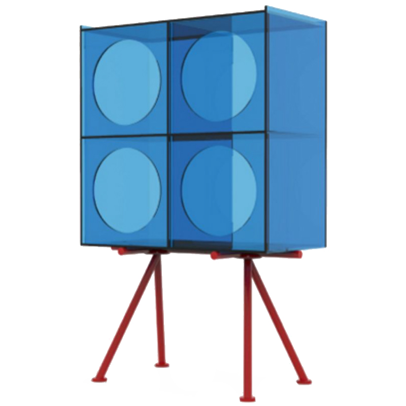 Синий буфет из акрила Blue Acrylic Cupboard Синий Синий буфет из акрила Blue Acrylic Cupboard Синий в Грозном | Loft Concept