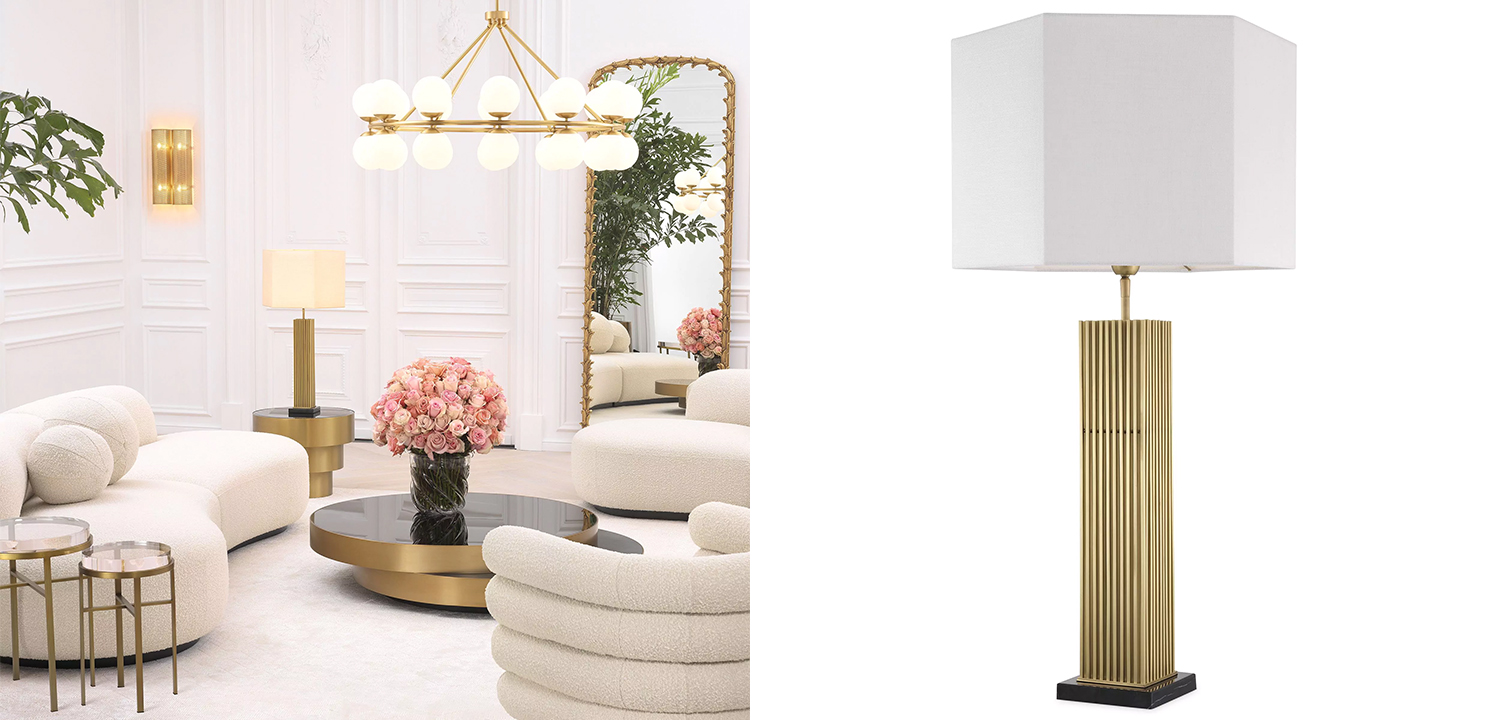 Настольная лампа Eichholtz Table Lamp Viggo Brass - фото