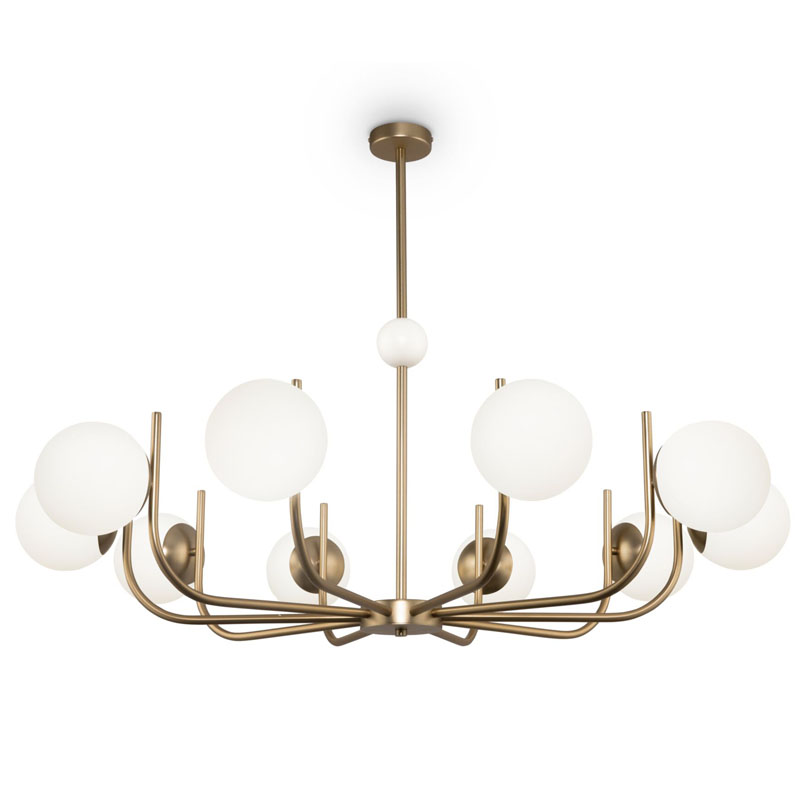 Люстра Felicitat Chandelier 116 Латунь Белый Люстра Felicitat Chandelier 116 Латунь Белый в Грозном | Loft Concept