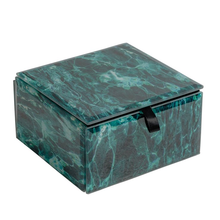 Шкатулка Turquoise Smoke Cube Бирюзовый Шкатулка Turquoise Smoke Cube Бирюзовый в Грозном | Loft Concept