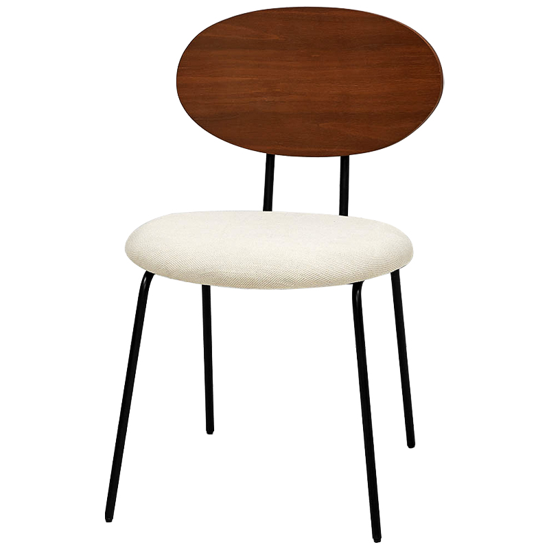 Стул на металлических ножках с деревянной спинкой Ram Loft Chair Черный Коричневый ivory ( слоновая кость ) Стул на металлических ножках с деревянной спинкой Ram Loft Chair Черный Коричневый ivory ( слоновая кость ) в Грозном | Loft Concept
