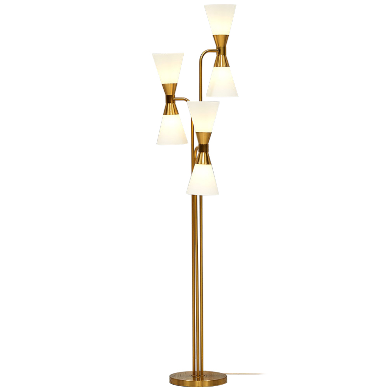 Торшер Fionn Floor lamp Белый Золотой Торшер Fionn Floor lamp Белый Золотой в Грозном | Loft Concept