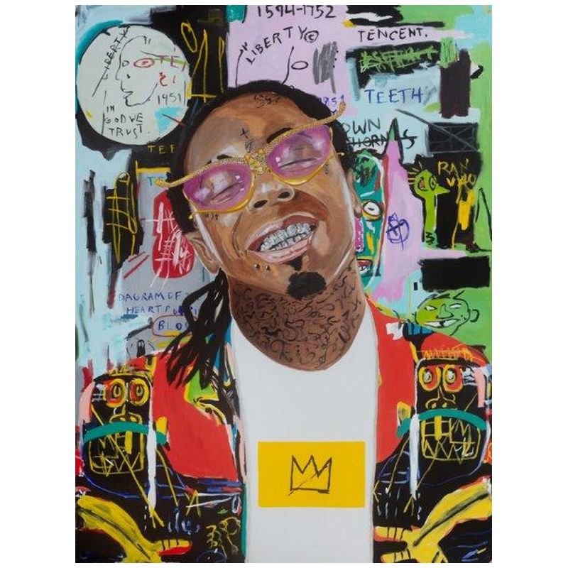 Картина King Weezy with Basquiat Jacket and Background Мульти Картина King Weezy with Basquiat Jacket and Background Мульти в Грозном | Loft Concept